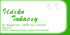 ildiko takacsy business card